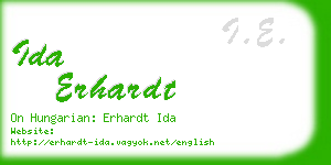 ida erhardt business card
